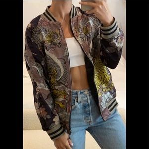 Zara Satin Varsity jacket